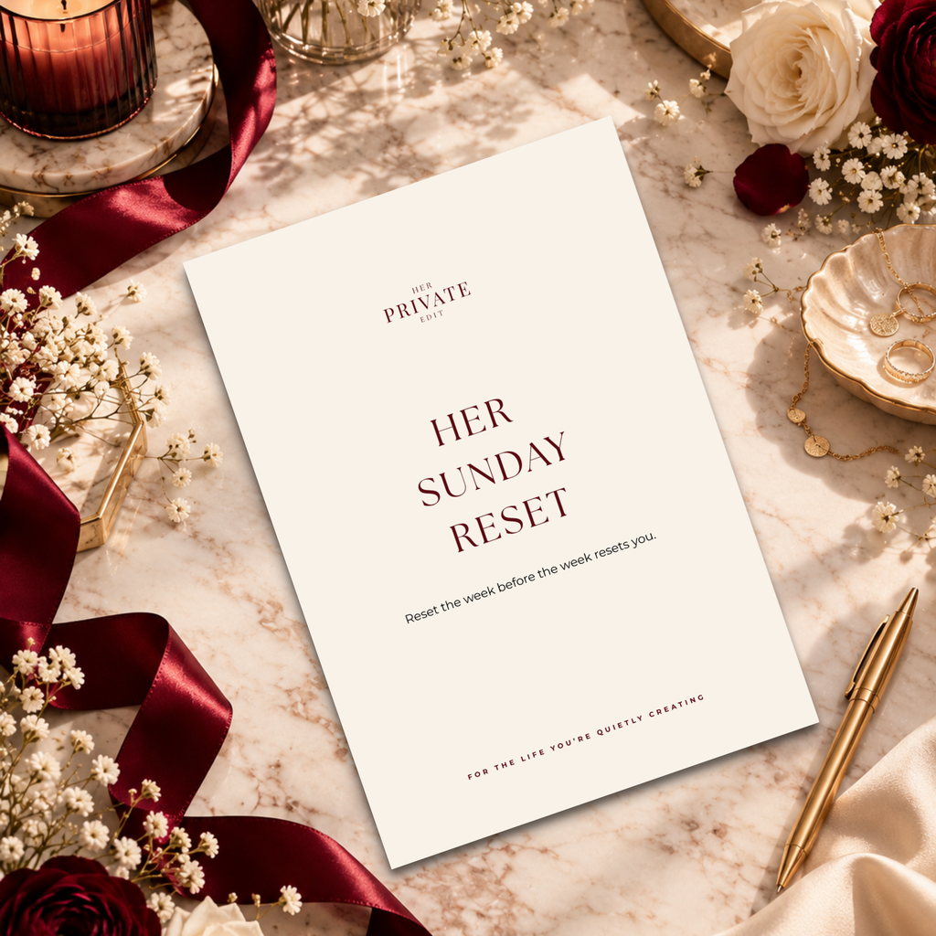 Her Sunday Reset – 9 Page A4 Printable Weekly Reset Workbook