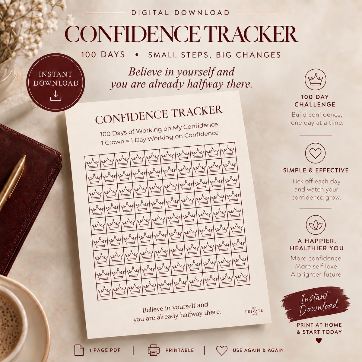 100 Day Confidence Tracker