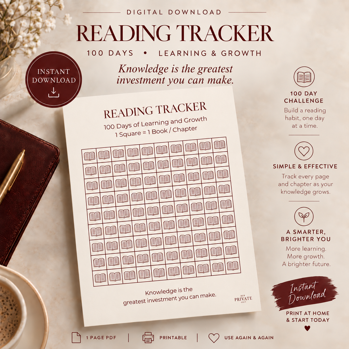 100 Day Reading Tracker