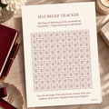 Self Belief Tracker – 100 Day A4 Printable Confidence Tracker