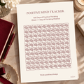 Positive Mind Tracker – 100 Day A4 Printable Mindset Tracker
