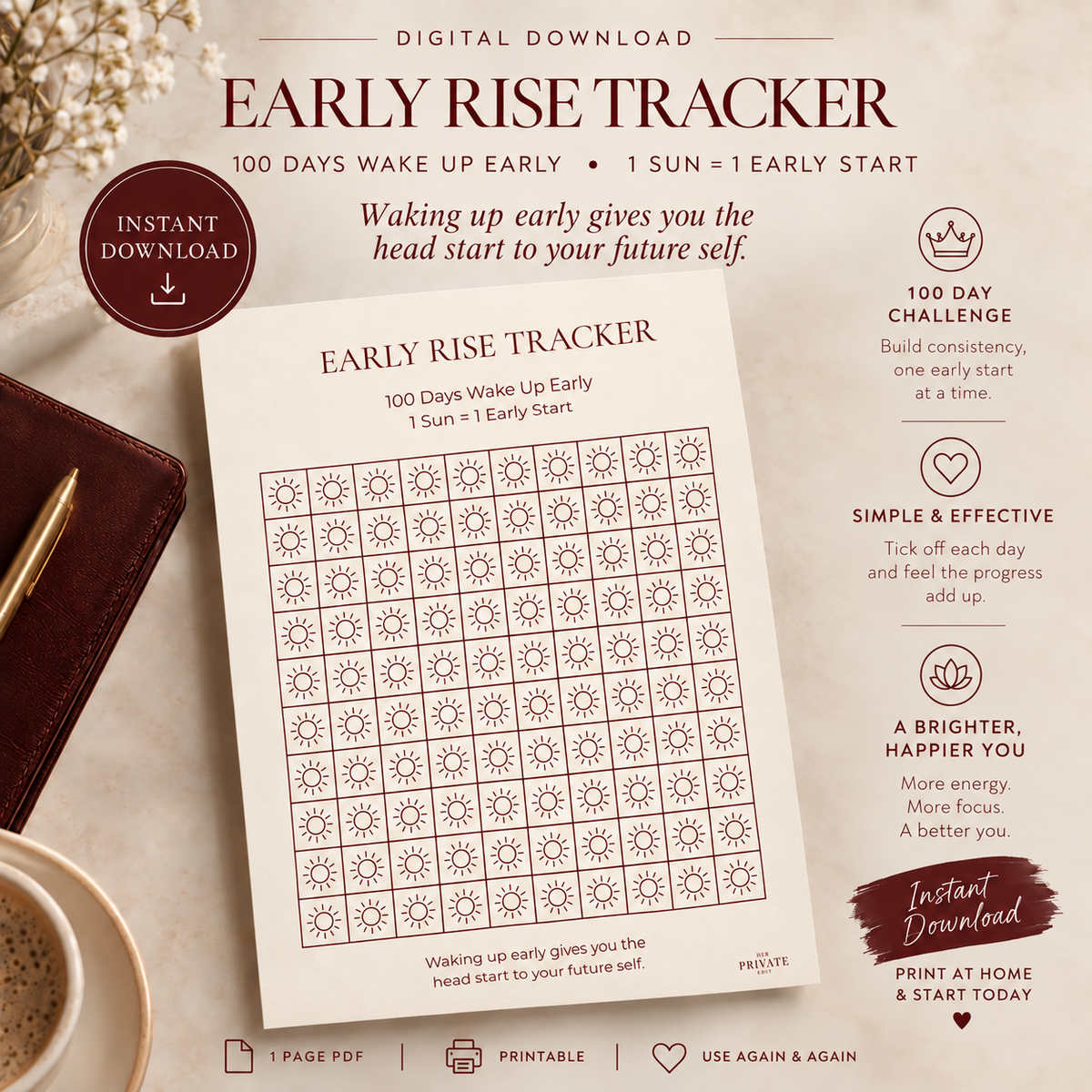 100 Day Early Rise Tracker