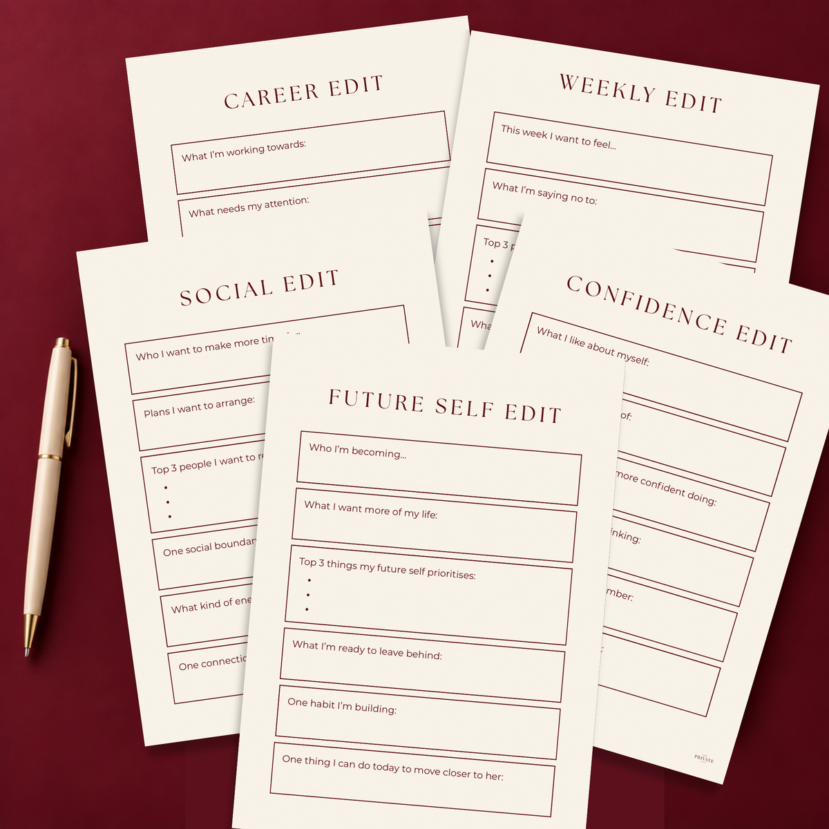 The Complete Edit – 24 A4 Printable Life & Self-Growth Worksheets